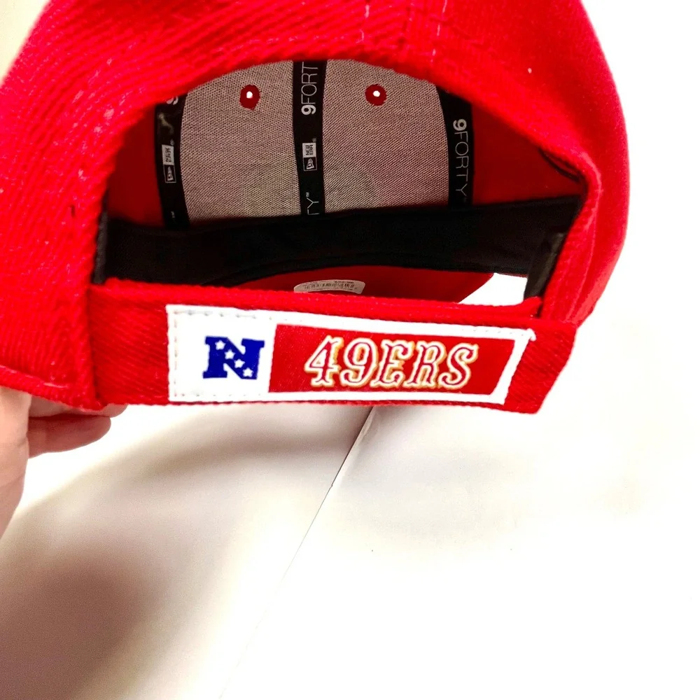 New Era 9FORTY San Francisco 49ers Hat Red Adjustable NFL Football Cap New